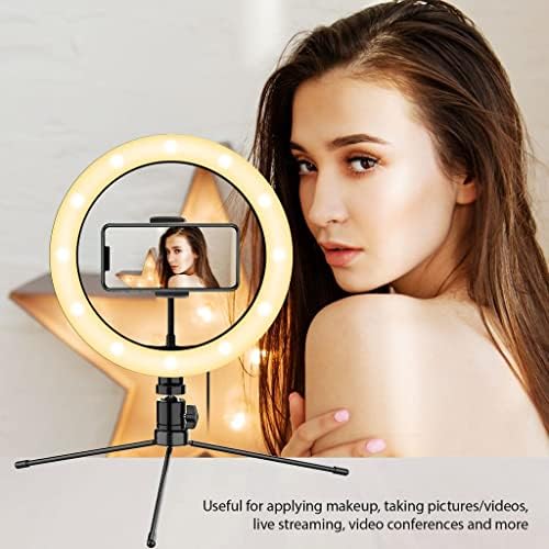 Parlak Selfie Halkası Üç renkli ışık Gionee GPad G5'inizle Uyumlu Canlı Akış/Makyaj/YouTube/TikTok/Video/Çekim için Uzaktan Kumandalı