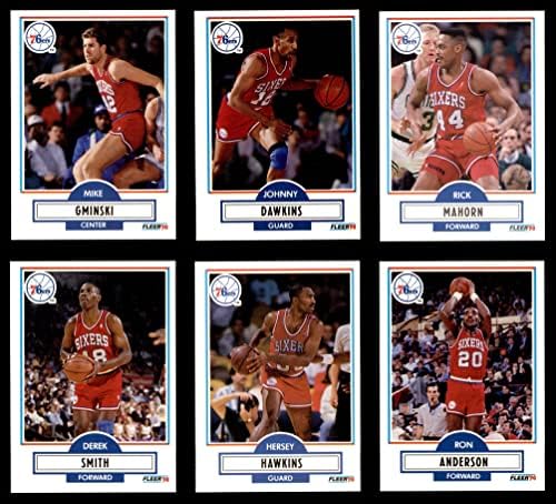 1990-91 Fleer Philadelphia 76ers Neredeyse Tamamlandı Takım Seti Philadelphia 76ers (Set) NM / MT 76ers